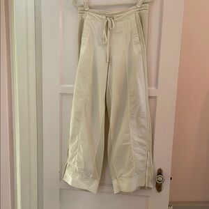 Casual Cream Wide-Leg Pants